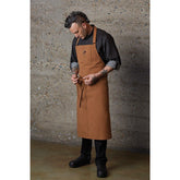 ROCKFORD CHEF'S BIB RIBBON,PIGMENT DYE,COLOR:NUTMEG - Mabrook Hotel Supplies